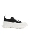 Alexander Mcqueen Tread Slick Lace-up Sneakers In Black