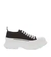 Alexander Mcqueen Alexander Mc Queen Black/white Tread Slick Shoes In Black