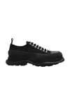 Alexander Mcqueen Baskets Tread Slick En Toile De Coton In Black