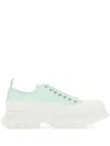 Alexander Mcqueen Tread Slick Lace-up Shoes In Green