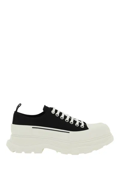 Alexander Mcqueen Canvas Sneakers In Black&white