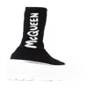 Alexander Mcqueen Tread Slick Graffiti Pull-on Boot Sneakers In Multicolor