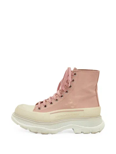 Pre-owned Alexander Mcqueen Tread Slick Sneakers In Pink