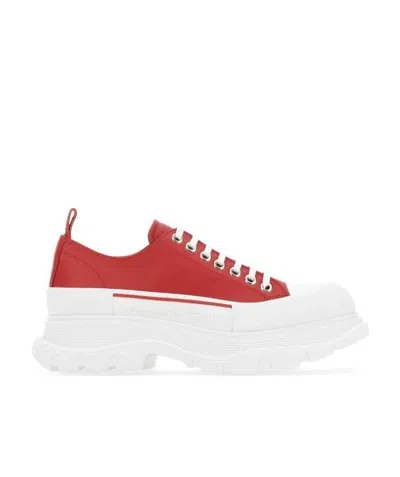 Alexander Mcqueen Tread Slick Sneakers In Red