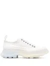 Alexander Mcqueen Chalk Canvas Tread Slick Sneakers In Weiss