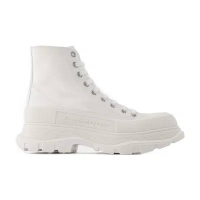 Alexander Mcqueen Tread Slick High-top Sneakers In White