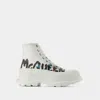 Alexander Mcqueen Tread Slick Canvas Sneakers In White