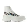 Alexander Mcqueen Tread Slick Canvas Sneakers In White