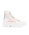 Alexander Mcqueen Tread Slick High Top Sneakers In White
