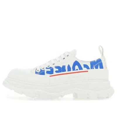 Alexander Mcqueen Tread Slick Sneakers 'white Blue' In Multi