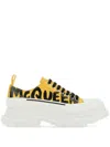 Alexander Mcqueen Yellow Leather Tread Slick Sneakers In Yellow