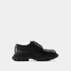 Alexander Mcqueen Treadslick Loafers -  - Leather - Black In Black