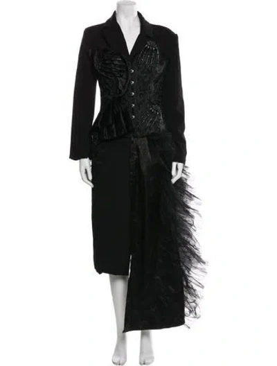Pre-owned Alexander Mcqueen Trench Coat In Black