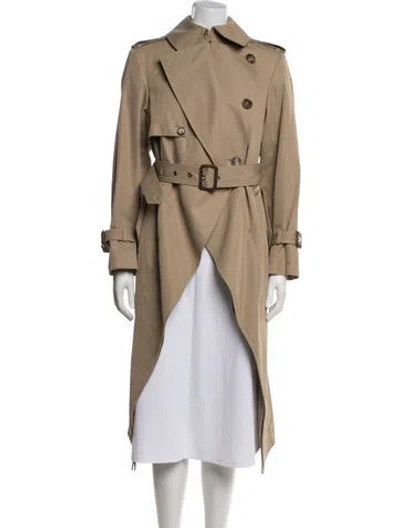 Pre-owned Alexander Mcqueen Trench Coat In Brown