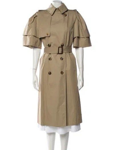 Pre-owned Alexander Mcqueen Trench Coat In Neutral