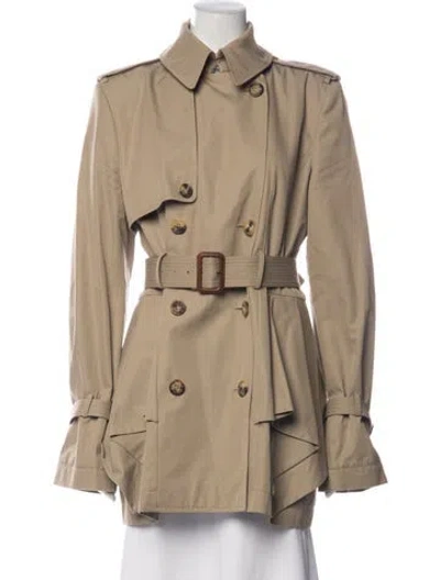 Pre-owned Alexander Mcqueen Trench Coat In Neutrals
