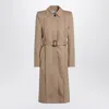 Alexander Mcqueen Alexander Mc Queen Beige Trench Coat With Belt