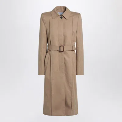 Alexander Mcqueen Alexander Mc Queen Beige Trench Coat With Belt