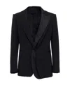 Alexander Mcqueen Trompe L'oeil Jacket In Grain De Poudre In Black