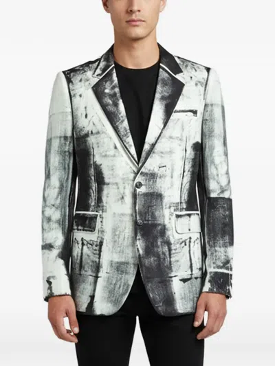 Pre-owned Alexander Mcqueen Trompe-l'oeil Single-breasted Blazer In Black