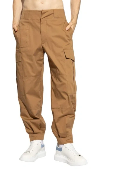 Alexander Mcqueen Trouser Chino Cotton In Brown