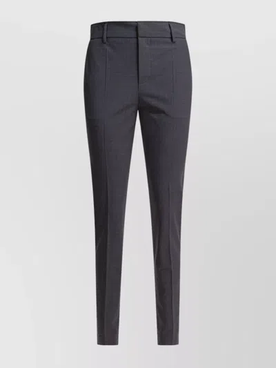Alexander Mcqueen Trousers Back Pockets Belt Loops Front Pleats In Gray