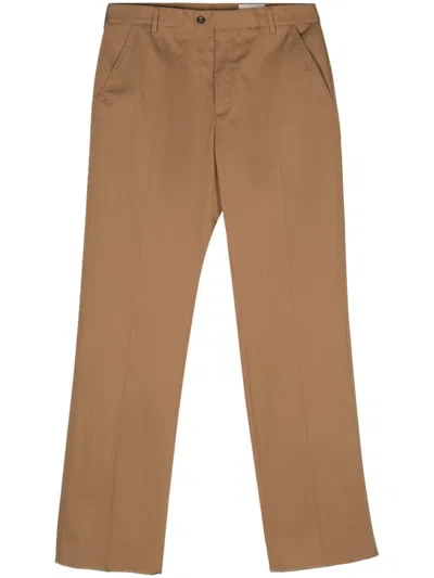 Alexander Mcqueen Gabardine Straight Trousers In Beige