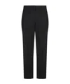 Alexander Mcqueen Leaf Crepe Cigarette Trousers In Black