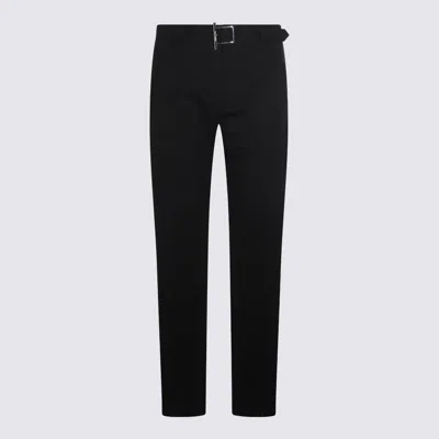 Alexander Mcqueen Pants With T-bar Belt In Black