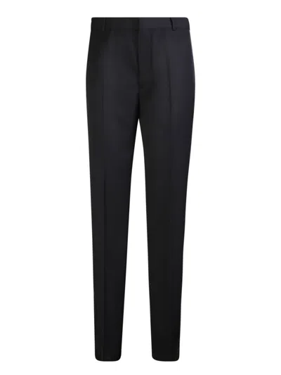 Alexander Mcqueen Straight-leg Cropped Trousers In Black