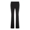 Alexander Mcqueen Casual Flared Leg Trousers With Belt Loops In Black