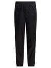 Alexander Mcqueen Patterned Trousers With Elastic Cuffs And Waistband In Black