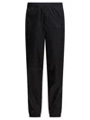 Alexander Mcqueen Patterned Trousers With Elastic Cuffs And Waistband In Black