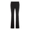 Alexander Mcqueen Casual Flared Leg Trousers With Belt Loops In Black