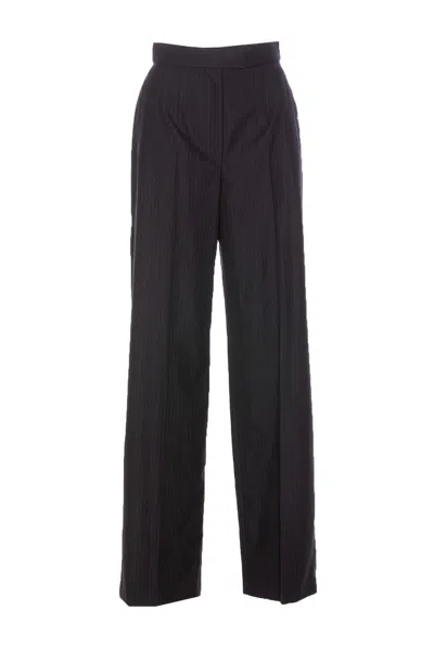 ALEXANDER MCQUEEN ALEXANDER MCQUEEN NAVY BLUE WOOL PANTS