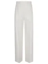 Alexander Mcqueen Wide-leg Tailored Trousers In Wool Gabardine In Bone