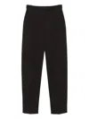 Alexander Mcqueen High-waisted Brown Wool Trousers With Front Pleats In Brown