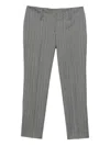 Alexander Mcqueen Pinstripe Wool Trousers In Gray
