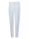 Alexander Mcqueen Blue Tailored Cigarette Pants In Green