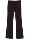 Alexander Mcqueen Tailored Pinstriped Wool Pants In Nero E Bordeaux