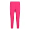 Alexander Mcqueen Pink Viscose Blend Trousers In Pink