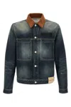 Alexander Mcqueen Trucker Jacket In Blue