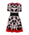 Alexander Mcqueen Trumpet Flower Dress In Black