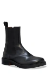 Alexander Mcqueen Calf Leather Chelsea Float Boots In Black