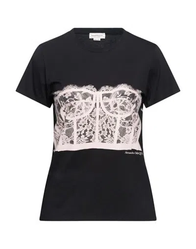 Alexander Mcqueen Tops & Tees - T-shirts In Nero
