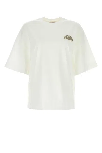 Alexander Mcqueen Logo-embroidered Cotton T-shirt In White