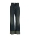 Alexander Mcqueen Turn-up Hem Straight-leg Jeans In Blue