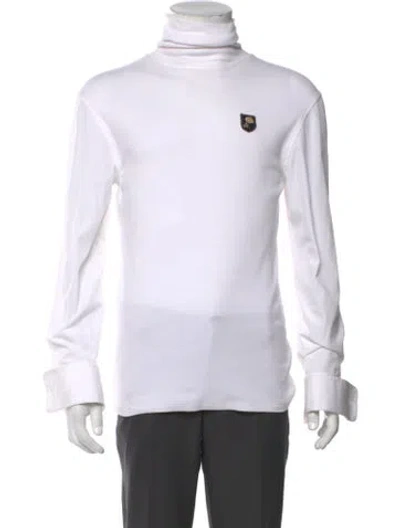 Pre-owned Alexander Mcqueen Turtleneck Long Sleeve T-shirt In White