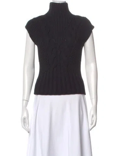 Pre-owned Alexander Mcqueen Turtleneck Sweater In Black
