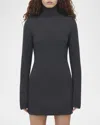 Alexander Mcqueen Alexander Mc Queen Ribbed Mini Dress In Grey Multi